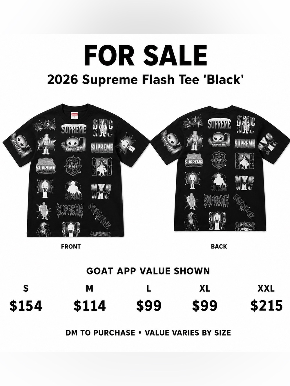 Supreme Black Graphic Patch Tee
